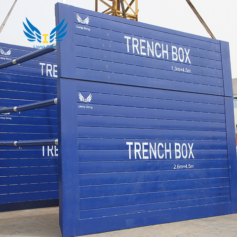 Lianggong hoë gehalte all-staal Q355b Trench Box Trench Shoring System vir pyplê en opgrawing