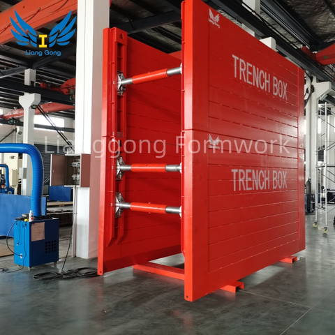 Liaggong Hot Sale Trench Shield Trench Shoring System Terasmaterjal tehasehinnaga